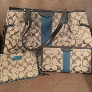 Teal and Tan Coach Bundle